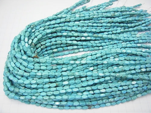 1strand $5.79! Magnesite Turquoise  Faceted Rice 7x3x3mm 1strand beads (aprx.15inch/38cm)