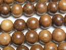 Wood Beads  Semi Round 10mm 1strand beads (aprx.15inch/38cm)