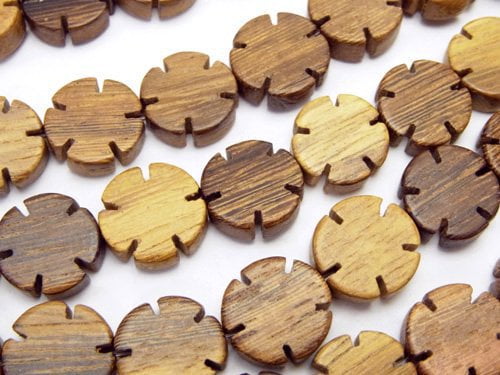 Flower, Wood Beads Natural Beads