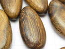 Wood Beads Pear shape 34x18x10mm Top Side Drilled Hole 1strand beads (aprx.8inch/20cm)