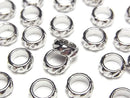 Metal Rondelle Parts, 8x8x3.5mm, Silver, 10pcs