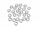 Metal Rondelle Parts, 8x8x3.5mm, Silver, 10pcs