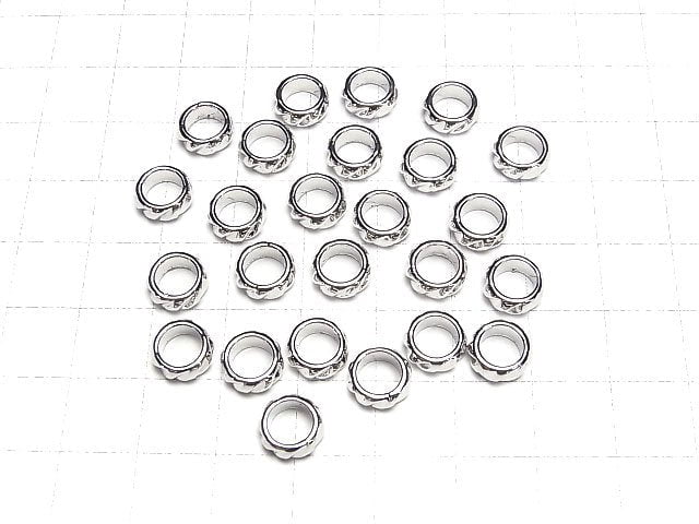 Metal parts Roundel 8x8x3.5mm Silver color 10pcs