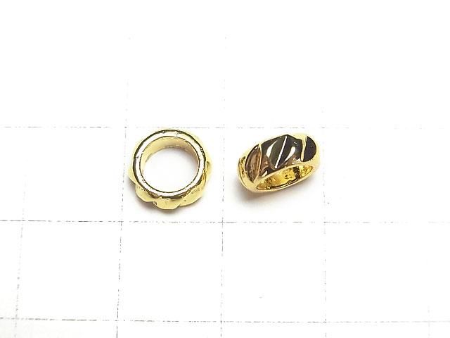 Metal Rondelle Parts, 8x8x3.5mm, Gold, 10pcs