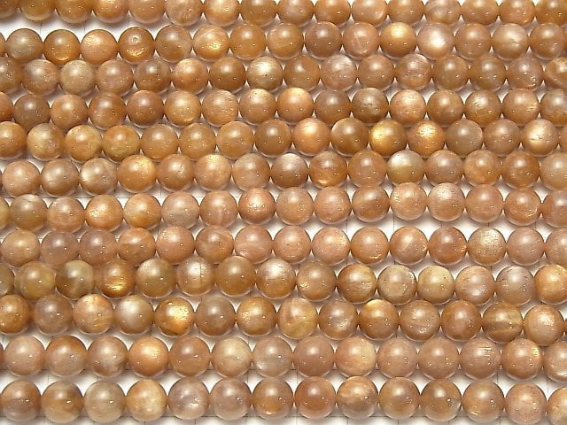 Golden Sheen Fell Spa AA++ Round 8mm half or 1strand beads (aprx.15inch / 38cm)