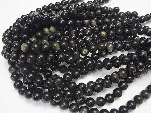 Golden Obsidian AAA+ Round 10mm 1strand beads (aprx.15inch / 37cm)