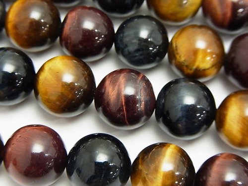 Round, Tiger's Eye Gemstone Beads