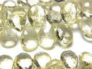 [Video]High Quality Heliodor AAA- Pear shape Faceted Briolette 1/4 or 1strand beads (aprx.6inch/15cm)