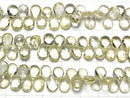 [Video]High Quality Heliodor AAA- Pear shape Faceted Briolette 1/4 or 1strand beads (aprx.6inch/15cm)