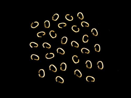 Gold, Jump Ring, Oval Metal Beads & Findings