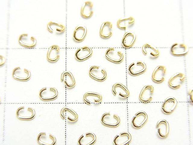 [18K  Yellow Gold]Oval Jump Ring 0.5x3x2mm 1pc