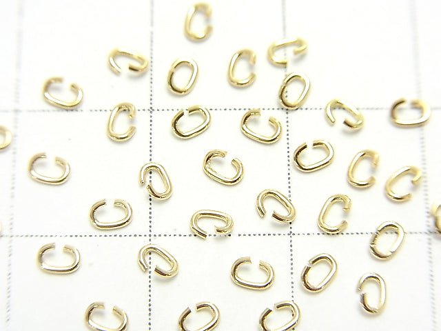 [18K  Yellow Gold] Oval Jump Ring 0.5x3x2mm 1pc