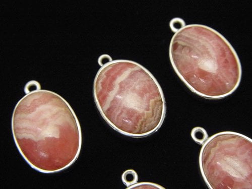 Bezel Setting, Oval, Rhodochrosite Gemstone Beads