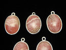 1pc $19.99! Argentina Rhodochrosite AAA - AA ++ Bezel Setting Oval 15 x 11 mm Silver 925 1 pc