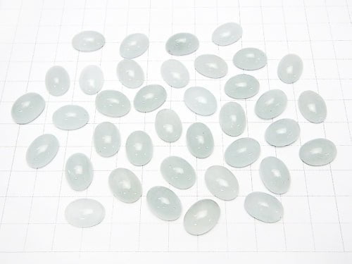 [Video] 1pc $19.99! Milky Aquamarine AAA Oval Cabochon 14x10mm 1pc