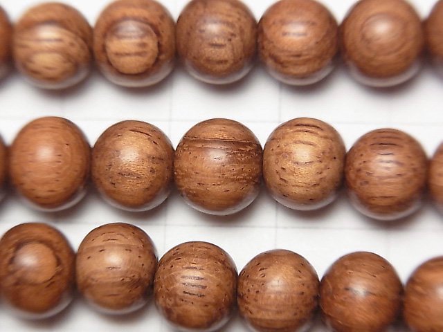 Bayon Wood Beads Semi Round 8mm 1strand beads (aprx.15inch/38cm)