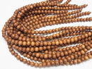 Bayon Wood Beads Semi Round 8mm 1strand beads (aprx.15inch/38cm)