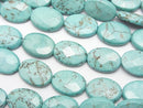 [Video]Magnesite Turquoise Faceted Oval 14x10mm 1strand beads (aprx.15inch/37cm)