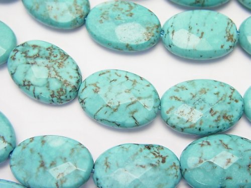 Magnesite Turquoise, Oval Gemstone Beads