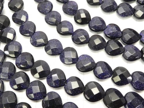 Blue Golden Sand Stone  Heart cut 12x12x6mm half or 1strand beads (aprx.15inch/37cm)