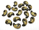 [Video] Golden! Dragon (Four Divine Beasts) Carved! Onyx Comma Shaped Bead 30x20x10mm 1pc