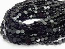 [Video] Onyx Flat Coin 8x8mm 1strand beads (aprx.15inch/37cm)
