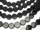 Onyx  Flat Coin 10x10x4mm half or 1strand beads (aprx.15inch/37cm)