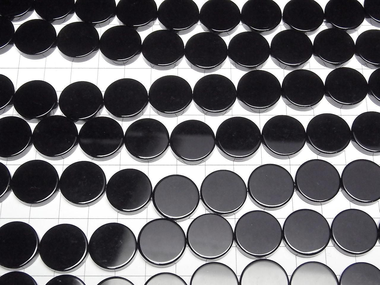 瑪瑙扁平硬幣珠 16x16mm 半串或 1 串（約 15 英寸/36 公分）