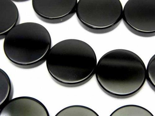 Onyx Plat Monnaie 18x18mm demi ou 1 fil de perles (env. 36cm)