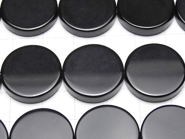 [Video] Onyx  Flat Coin 20x20mm half or 1strand beads (aprx.15inch/36cm)