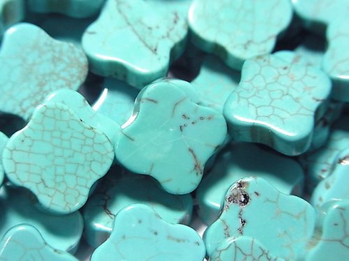 Flower, Magnesite Turquoise Gemstone Beads