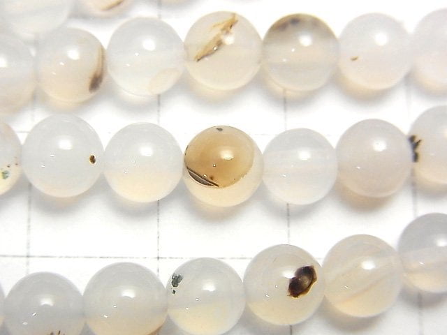 [Video] Dendrite Agate Round 6mm 1strand beads (aprx.15inch/36cm)