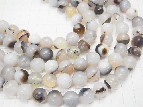 Dendrite Agate Round 12mm 1strand beads (aprx.15inch/37cm)