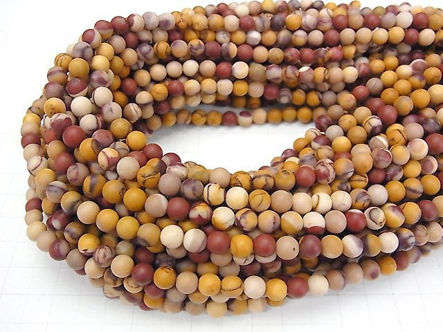 Frost Mookaite Round 6mm 1strand beads (aprx.15inch / 36cm)