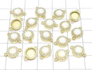 Metal parts Joint parts 12.5x8mm Kyoto Opal & CZ Gold color 1pc