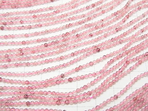 1strand $4.79! Pink Epidote AA + Round 2mm 1strand beads (aprx.15inch / 38cm)