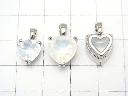 High quality Moonlight Quartz AAA Heart Pendant Silver 925 1pc