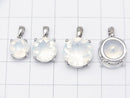 [Video] High Quality Moonlight Quartz AAA Coin Pendant Silver925 1pc