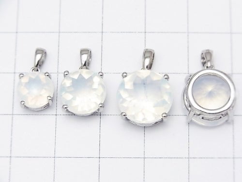 [Video] High Quality Moonlight Quartz AAA Coin Pendant Silver925 1pc