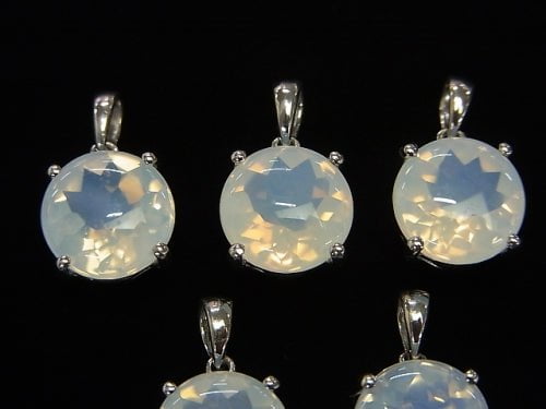 [Video] High Quality Moonlight Quartz AAA Coin Pendant Silver925 1pc