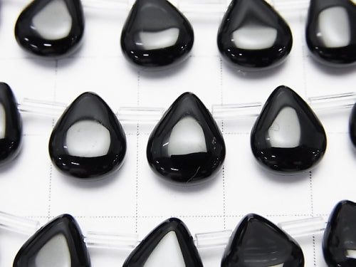 Onyx  Pear shape (Smooth) 10x8x4mm 1strand beads (aprx.15inch/38cm)