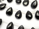 Onyx, Pear Shape Gemstone Beads