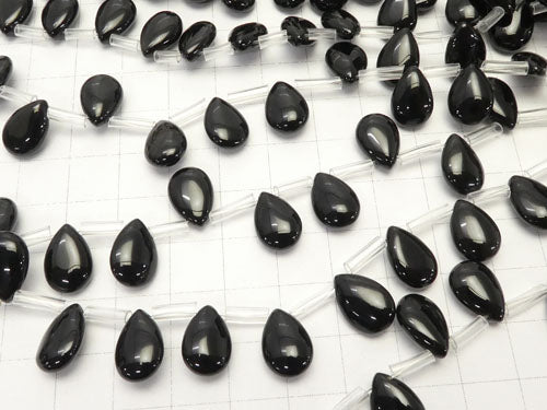 Onyx  Pear shape (Smooth) 12x8x4mm half or 1strand beads (aprx.15inch/38cm)