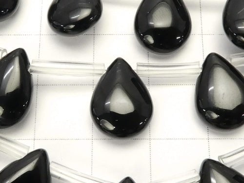 Onyx  Pear shape (Smooth) 14x10x5mm half or 1strand beads (aprx.14inch/34cm)