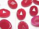 [Video] Fuchsia Pink Chalcedony AAA Oval Cabochon Rose Cut 14x10mm 2pcs