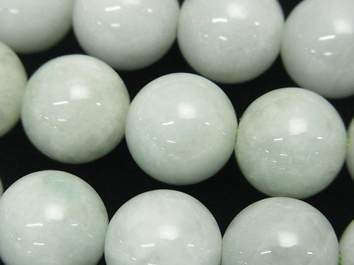 Pastel Green! Burma Jadeite AA ++ Round 14mm 1/4 or strand (aprx.15inch / 36cm)