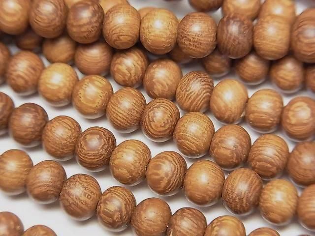 Wood Beads  Semi Round 5mm 1strand beads (aprx.15inch/38cm)