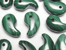 [Video]Malachite AA++ Comma Shaped Bead 20x12mm 3pcs