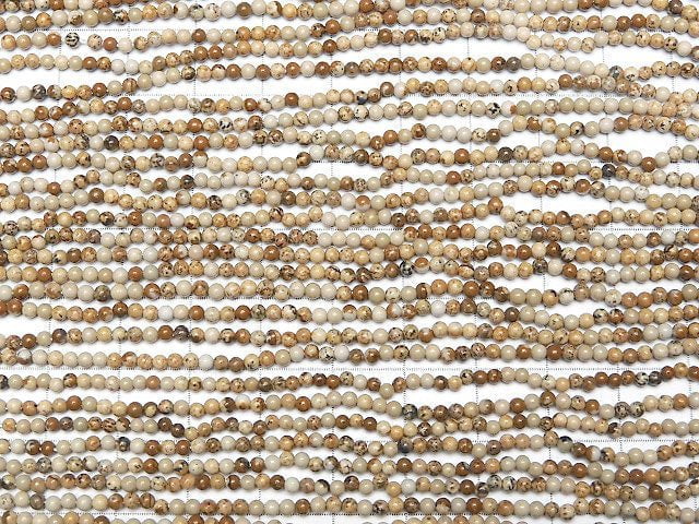 1strand $3.79! Picture Jasper Round 2mm 1strand beads (aprx.15inch / 38cm)