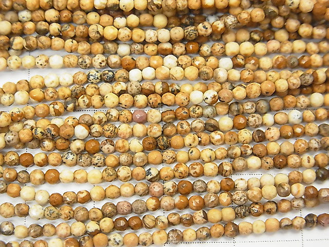 1strand $9.79! Picture Jasper Faceted Round 2mm 1strand beads (aprx.15inch / 38cm)